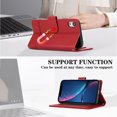 thumbnail image 2 of Compatible with iPhone XR Wallet Case, with Wrist Strap and Crossbody Strap, Make-up Mirror PU Leather Flip Credit Cell Cover Kickstand for iPhone XR Girls Women, Red, 2 of 8