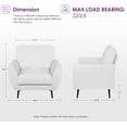 thumbnail image 7 of Coewske 2PCS Faux Leather Modern Accent Chair Comfy Tufted Single Sofa Armchair Home Office White, 7 of 7