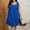 Blue, variant on Ayolanni Black Vacation Dresses for Women Plus Size Square Neck Solid Sleeveless Midi Dresses Junior Dresses L