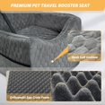 thumbnail image 4 of Dog Car  for Small/Medium Dogs, Memory Foam Booster with Washable Cover & Storage Pockets, 4 of 6