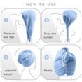 thumbnail image 3 of Microfiber Hair Towel for All Hair Style, 2 Pack Super-Absorbent & Quick Drying Hair Towels - Perfect for Women, Men and Kids. (Blue+Pink), 3 of 6