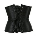 thumbnail image 3 of Stay Corset Underbust Corset Top Women Satin Lace Up Boned Underbust Corset Gothic Corset Black 7XL, 3 of 5