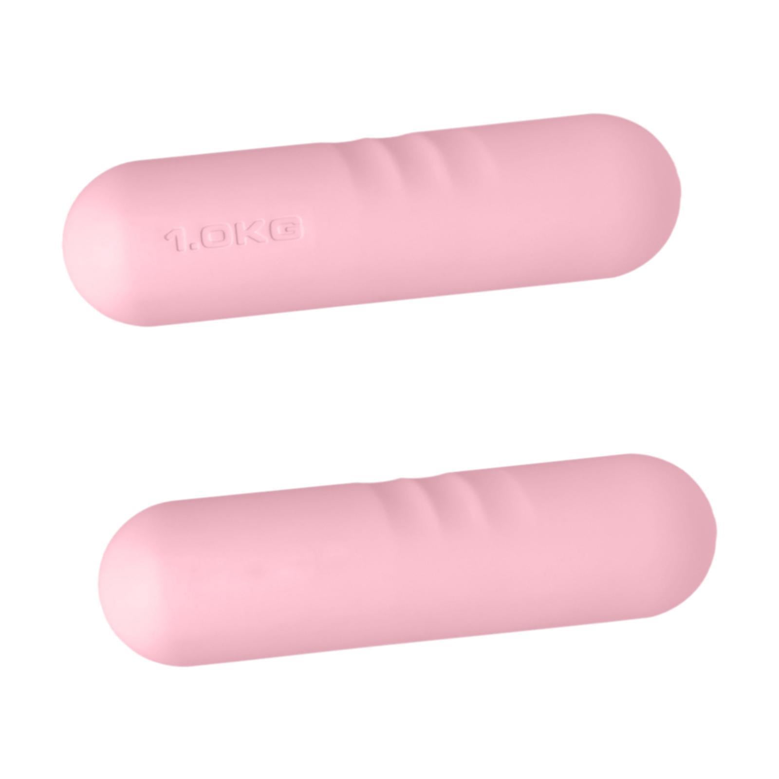 2 Pcs Dumbbell Weight Bar Hand Weight Bar Set Silicone Cast Iron Anti Slip Design for Kids Adults Home Exercise