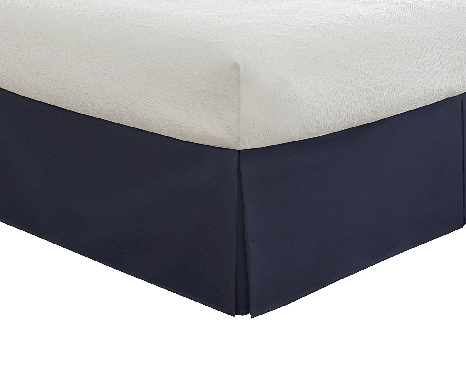 Hotel Pleated Bed Skirt 38cm Drop 3 Sided Coverage Eco-friendly 