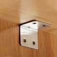 thumbnail image 4 of TIERPOP 20Pcs Heavy Duty Metal Corner Brace, L Shape Stainless Steel Bracket for Shelves Silver Color Furniture Hardware, 4 of 12