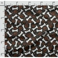 thumbnail image 2 of Soimoi Dog Printed, Japan Crepe SatinFabric, by The Yard 54 Inch Wide, Decorative Sewing Fabric for Dresses Kimonos Gowns, White & Black, 2 of 5