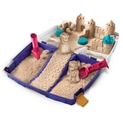 Kinetic Sand, Folding Sand Box with 2lbs of All-Natural Kinetic Sand, 7 Molds and Tools, Play Sand Sensory Toys for Kids Ages 3 and up