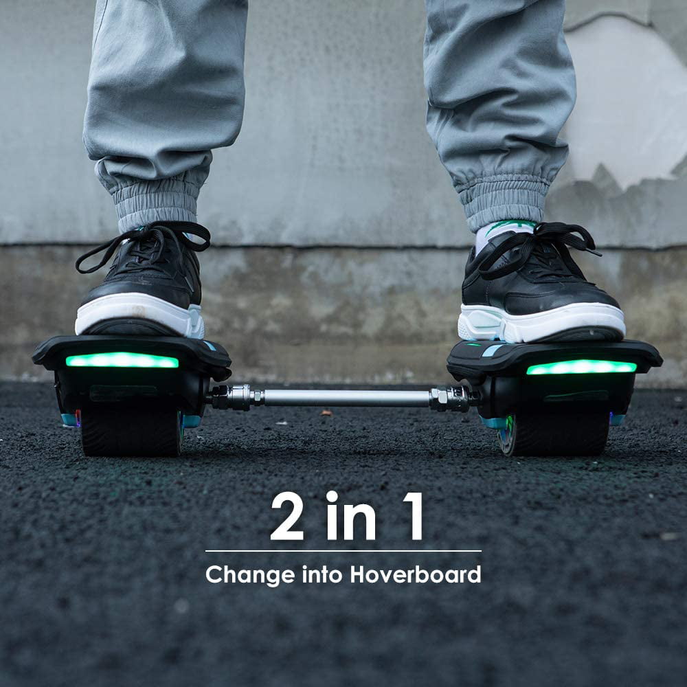 meritcase Hovershoes Electric Roller Skate Hover Board with LED Lights 250W Dual Motor Self-Balancing Scooter for Kids Adults Teenagers 3.5 Freeline Skate 12km/h Max Speed 