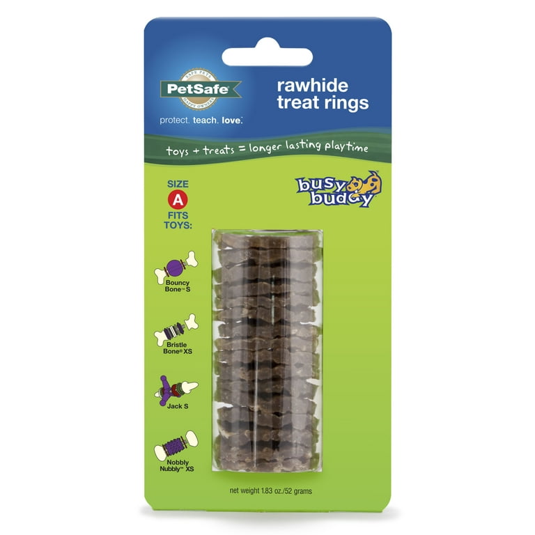 Busy buddy top rawhide rings