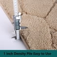 thumbnail image 4 of Heeneeso M12 Microfiber Bathroom Rug Non-Slip Machine Washable Beige Stone 1PC 30 x 18", 4 of 7
