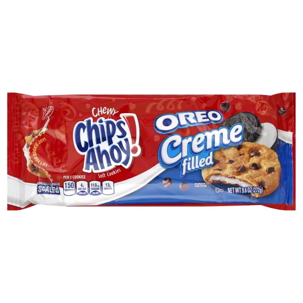 Nabisco Chips Ahoy! Oreo Creme Filled Soft Cookies, 9.6 Oz. - Walmart