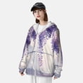 thumbnail image 4 of Fotbe Lavender Blooms Window Men's Women's UPF 50+ Sun Protection Jacket Hooded Cooling Shirt with Pockets Hiking Outdoor Performance-Medium, 4 of 8