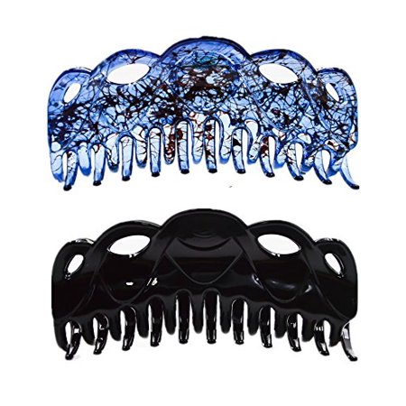 Prettyou 5 5 Large Crystal Plastic Hair Claw Banana Clips For