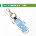 thumbnail image 5 of Keychain 6×3.1×1inpu Leather With Delicate Touch And Strong Recognition Is Used For Daily Travel, Work And Picnic Lightskyblue Moroccan Trellis Hand-Drawn Sketch_4, 5 of 8