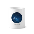 thumbnail image 1 of La constelación de acuario, signo del Zodiaco Titular de cepillo de dientes de cerámica taza de regalo pluma blanco taza 350ml, 1 of 2