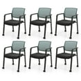 thumbnail image 1 of Gymax 6 PCSC Conference Chairs Stackable Office Guest Mesh Chair Waiting Room Wheels, 1 of 9
