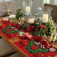 thumbnail image 5 of Merry Christmas Mouse Wreath Placemats Set of 4, Xmas Polka Dot Bow Holly Berry Red Dining Table Place Mats, Star Holiday Kitchen Decor Party Home Decoration 12 x 18 Inch, 5 of 5