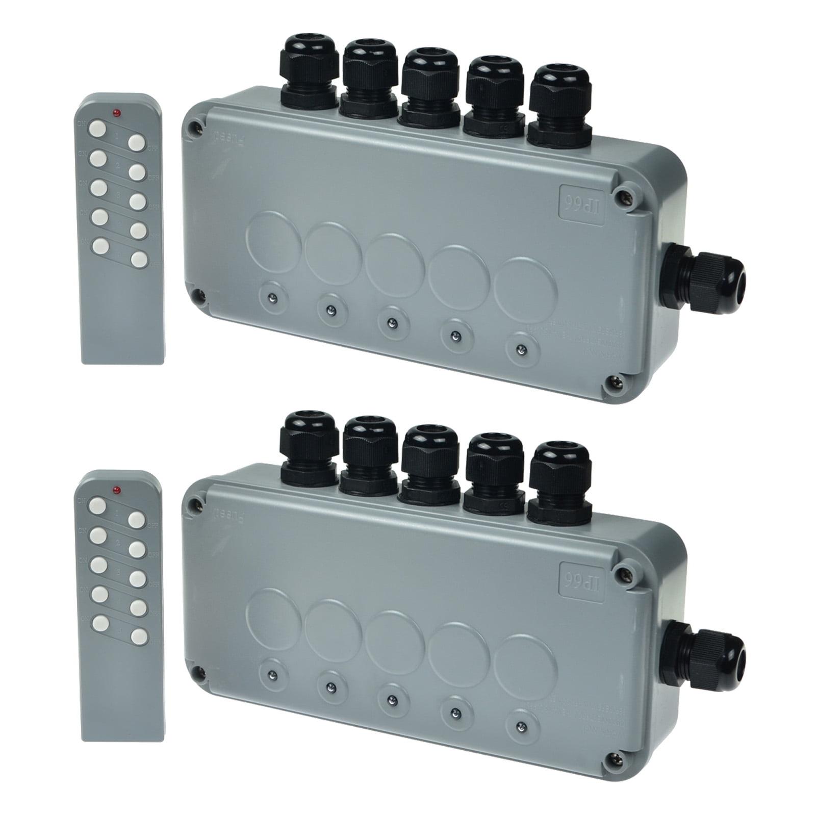 GREENCYCLE 2 Set 15A 5Gang Junction Box Weatherproof Outdoor Switched