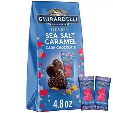 Ghirardelli Valentine's Dark Sea Salt Caramel Duet Heart Bag - 4.8oz