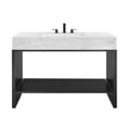 thumbnail image 2 of Modway Gridiron 48" Stainless Steel Bathroom Vanity in White/Black, 2 of 4
