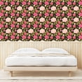 thumbnail image 3 of Ambesonne Rose Flowers Peel & Stick Wallpaper for Home, Romantic Garden Motif, 13"x72", Black Pink Olive Green, 3 of 5