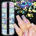 thumbnail image 3 of UDIYO 1 Box Nail Sequins Safe Ingredients Sufficient Quantity Shiny Visual Effect Allergy Free Wide Application Show Unique Charm PET Shining Nail Glitter Sequins DIY Nail Art Jewe, 3 of 7