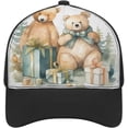 thumbnail image 1 of Bear and Gift Baseball Cap Classic Golf Cap Soft Dad Hat Multicolor Adjustable Low Profile Hat Unisex, 1 of 3