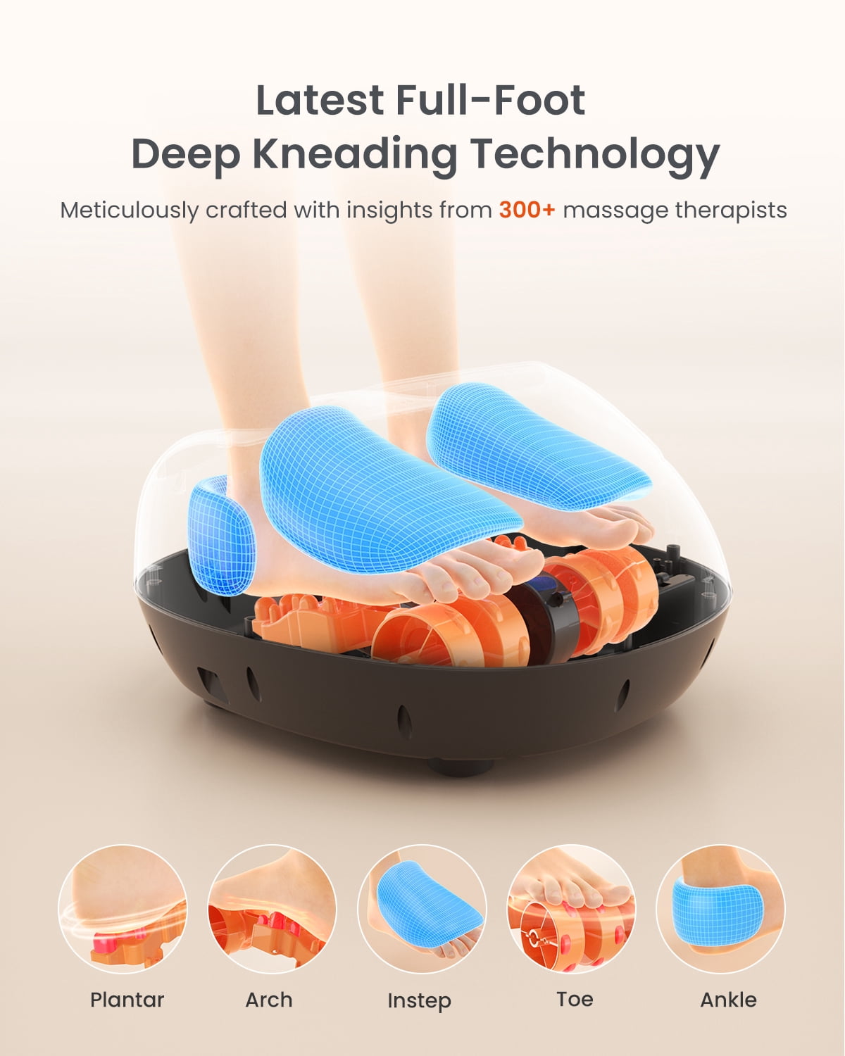 RENPHO Shiatsu Foot Massager Machine with Heat, Birthday Mother's Day Gifts for Mom Women Dad Men,Deep Kneading Therapy Improve Foot Wellness- Black