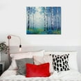 thumbnail image 4 of Nawypu Large White Birch Forest Wall Art Decor Canvas Picture Print Blue Green Tree Blue Maple Leaf Plant Living Room Bedroom Bathroom Office Modern Framed Artwork Home Kitchen Decoration, 4 of 4