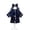 Dark Blue, variant on Satin Pet Pajama with Bow Button Up Dog Shirt Breathable Polyester Loungewear for Small Medium Puppy Cats Indoor Sleep Party