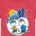 thumbnail image 3 of Peanuts - Charlie Brown And Linus Skiing - Toddler And Youth Short Sleeve Graphic T-Shirt, 3 of 6