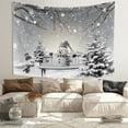 thumbnail image 4 of DaShan Winter Snowman Tapestry Wall Hanging,Christmas Backdrop for Bedroom Living Room Dorm,60"Wx50"L, 4 of 5