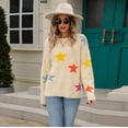 thumbnail image 4 of Vedolay Pullover Sweaters for Women Sweaters for Women Trendy Long Sleeve Loose Fit Tops 2023,Beige S, 4 of 5