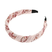 Unique Bargains 1 Pc Fashion Elegant Pleated Headband for Women for Girls 6.10"x5.12" Pink