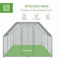 thumbnail image 4 of PawHut Metal Chicken Coop for 15-18 Chickens, Walk In Chicken Run with Roof, 4 of 10