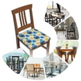 thumbnail image 7 of Gukieu Circular Print Square Cushion Cover, Elastic Strap Chair Protector, Suitable for Family Restaurant, Hotel Banquet Decorations-Two Pieces, 7 of 7