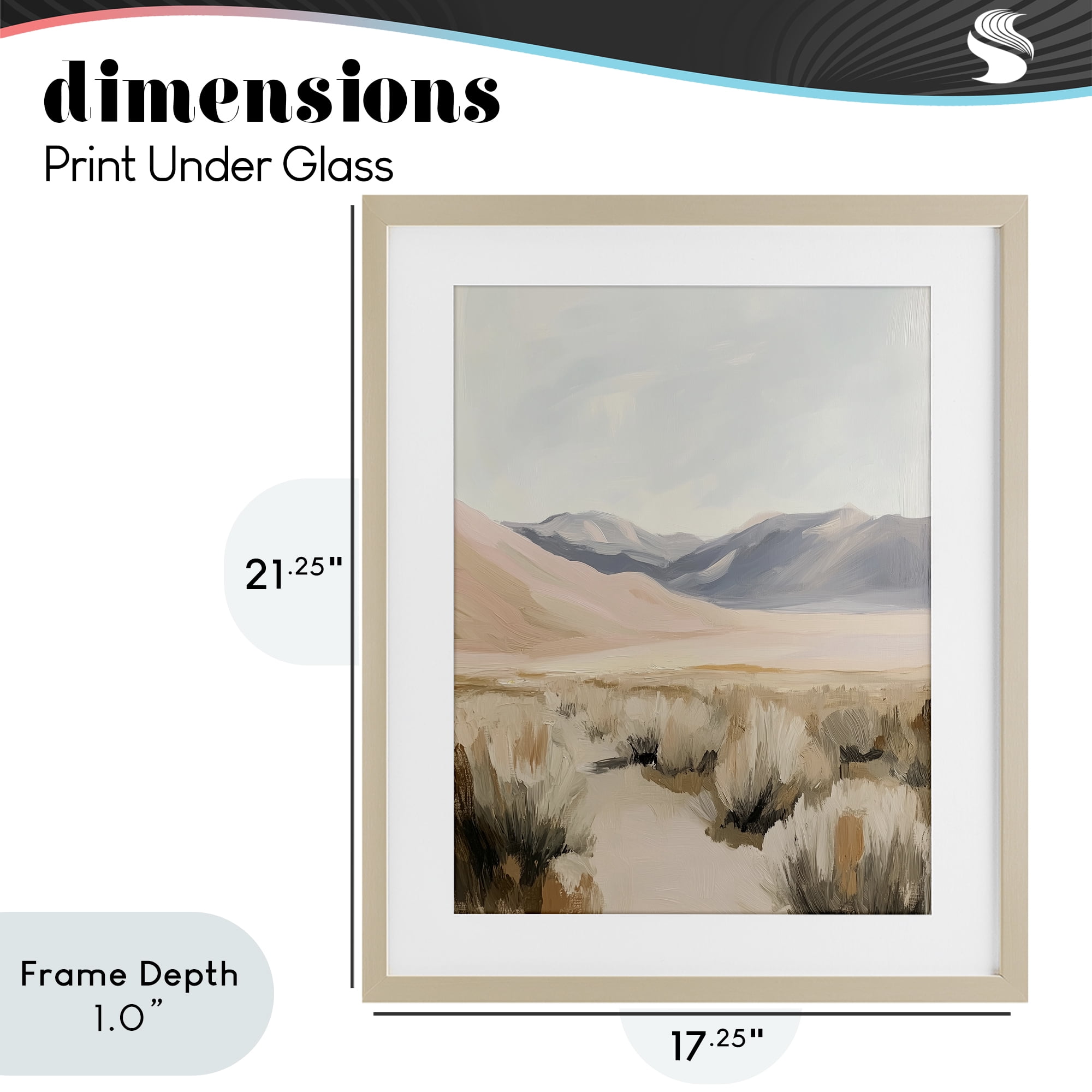 Stupell Industries Pastel Desert Solitude Birch Framed Print Under Glass, design by Heidi Kuntz