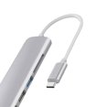 thumbnail image 3 of Adaptador USB C Hub , espejo adaptador multipuerto y modo extendido Puertos USB 3.0 Convertidor de transferencia de datos rápido para computadoras Gris Sunnimix Concentrador de la estación de acoplamiento, 3 of 7