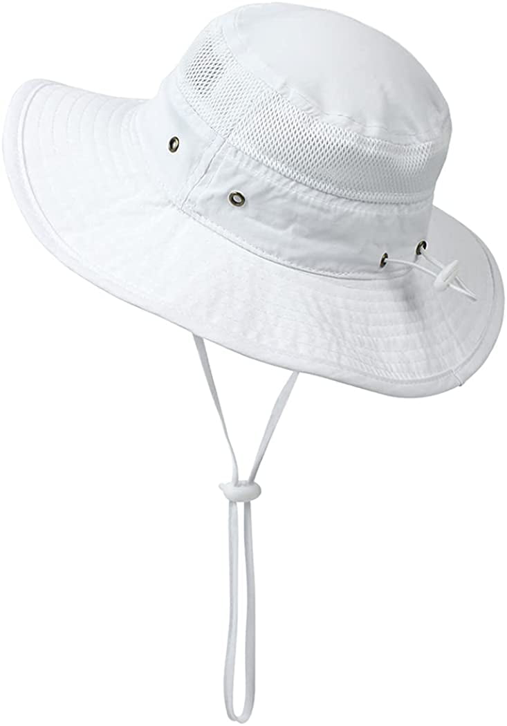 Baby Girl Sun Hat with UPF 50 Outdoor Adjustable Beach Hat with Wide Brim Bucket Hats 