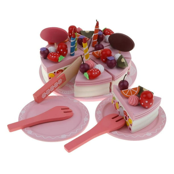 Fruta Pastel De Cumpleaños Y Vajilla Juegos De Jugar Comida