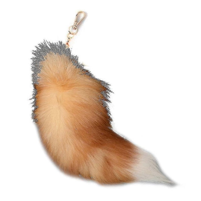 Plush-fox Tail Keychain Furry Animal Tail Keyring Keychain 40cm Animal Tail