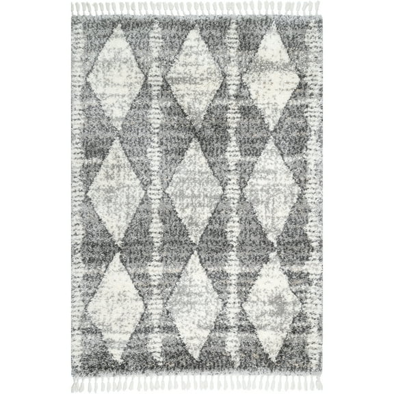 nuLOOM Selah Diamond Shag Accent Rug, 2' x 3', Grey