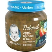 Gerber 2nd Foods Natural Apple Spinach & Kale Baby Food 4 oz. Jar