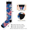 thumbnail image 3 of FORMRS Womens Knee High Socks Casual Long Thick Travel Daily Wear, 1 Pair, Pink Flowers Pattern, 3 of 6