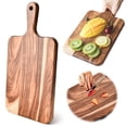 thumbnail image 6 of Homelife Wood Cutting Board with Handle Heavy-Duty Wooden Charcuterie Chopping Board for Meat Cheese Vegetables Bread Versatile Kitchen Serving Board, 6 of 11