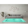 thumbnail image 3 of Ahgly Company Indoor Rectangle Persian Turquoise Blue Traditional Area Rugs, 8' x 10', 3 of 4
