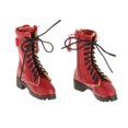 thumbnail image 4 of kusrkot Custom 1/6 Scale Middle Leather Boots Shoes for HT Toy 12 Inch Figure Women Body red, 4 of 9