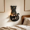 thumbnail image 2 of Floating Shelves Wooden Wall Shelf Black Display Rack Wall Storage Organizer for Living Room Bathroom Entryway by PALIFEUR, 2 of 7