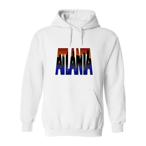 Atlanta Text With Sunset Hoodie Men -Image by Shutterstock, Male 3X-Large