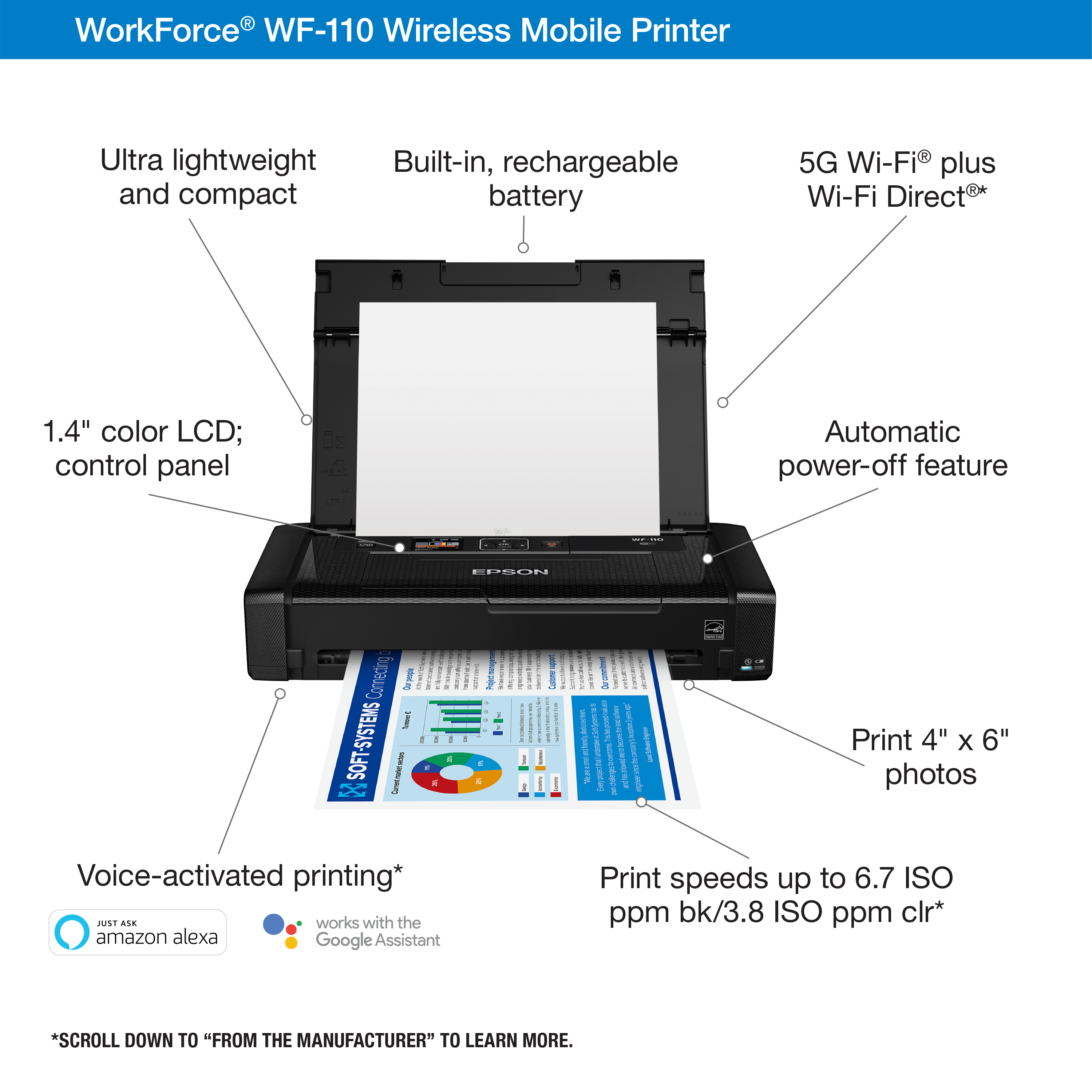 Epson WorkForce WF-110 Wireless Mobile Printer photo 3